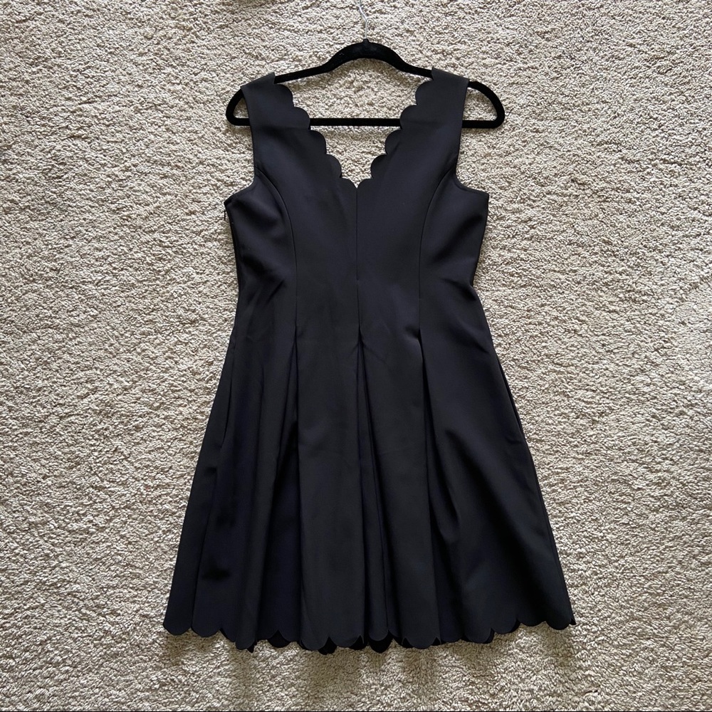 Banana Republic black scalloped dress
